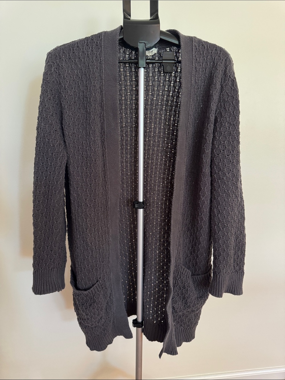 Pact Organic Cotton Long Gray Cardigan Size XS/S
